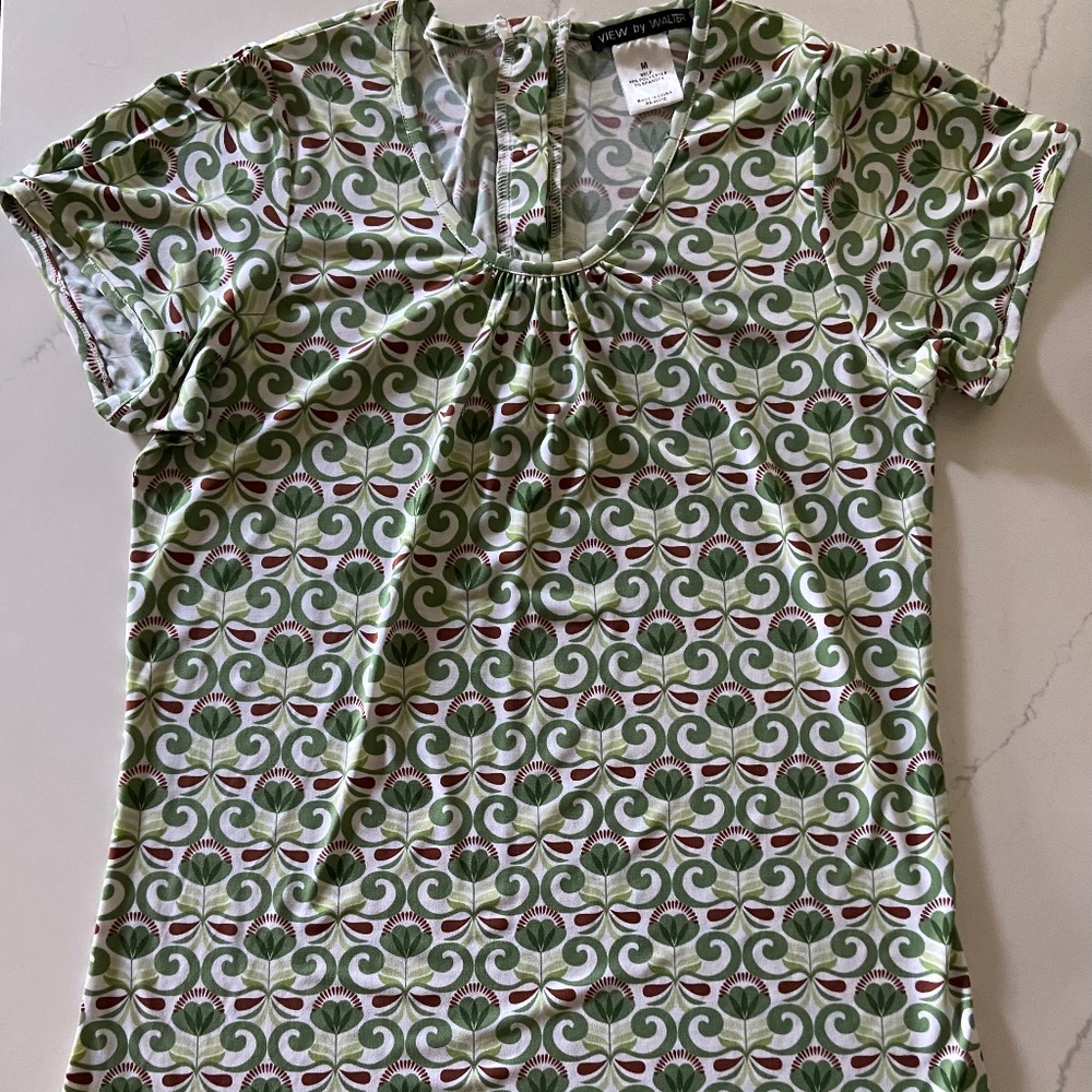 Walter Baker View by Walter Short Sleeve Printed Tee Top Size M